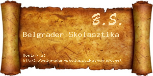 Belgrader Skolasztika névjegykártya